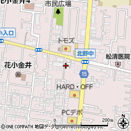 花小金井5丁目島崎宅"akippa駐車場周辺の地図