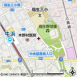 東京都福生市牛浜147周辺の地図