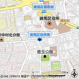 練馬区役所南周辺の地図