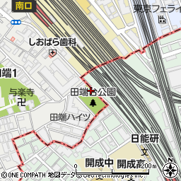田端台公園トイレ周辺の地図