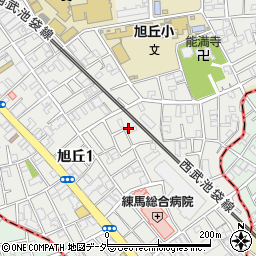 東京都練馬区旭丘1丁目50周辺の地図