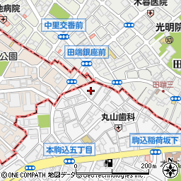 東京都文京区本駒込5丁目54周辺の地図