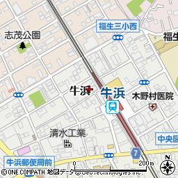東京都福生市牛浜100周辺の地図