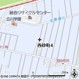 東京都立川市西砂町4丁目61周辺の地図