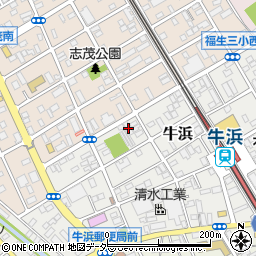 東京都福生市牛浜57-2周辺の地図