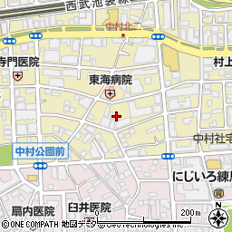 東京都練馬区中村北2丁目周辺の地図