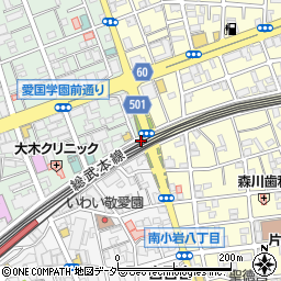 日産レンタカー小岩店周辺の地図