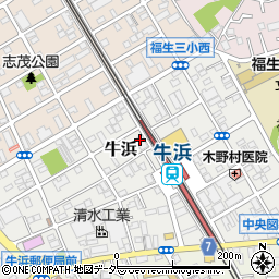 東京都福生市牛浜100-3周辺の地図