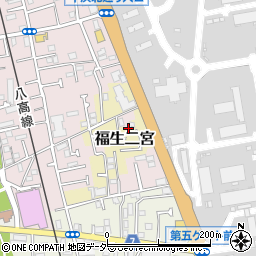 東京都福生市福生二宮周辺の地図