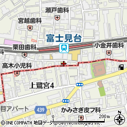 セブンイレブン練馬富士見台駅南店周辺の地図