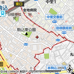 パークジャパン駒込第１駐車場周辺の地図