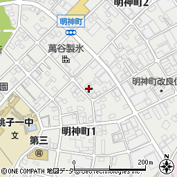 千葉県銚子市明神町周辺の地図