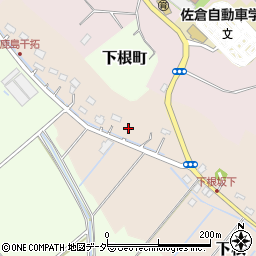 千葉県佐倉市下根236-2周辺の地図