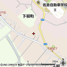 千葉県佐倉市下根周辺の地図