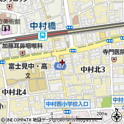 株式会社東音楽器　ヤマハ音楽教室　中村橋センター周辺の地図