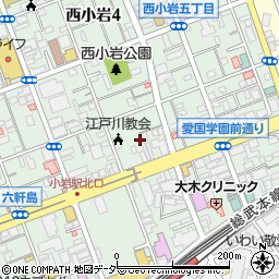 東京都江戸川区西小岩4丁目14周辺の地図