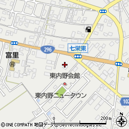 千葉県富里市七栄304-1周辺の地図