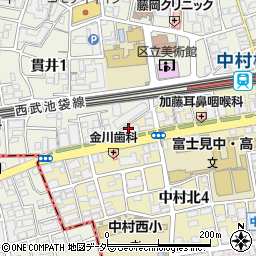 ファミリーマート中村橋駅西店周辺の地図
