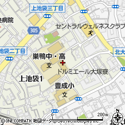 東京都豊島区上池袋1丁目周辺の地図