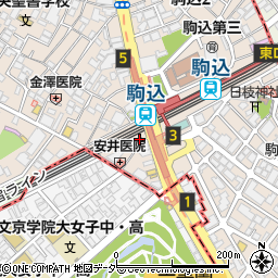 駒込駅前郵便局 ＡＴＭ周辺の地図
