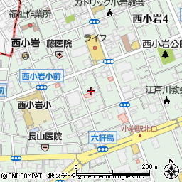 東京都江戸川区西小岩3丁目33周辺の地図
