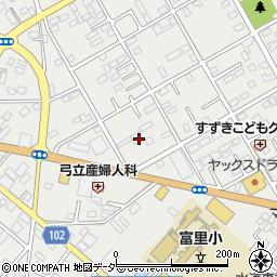 千葉県富里市七栄周辺の地図