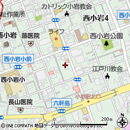 東京都江戸川区西小岩3丁目34周辺の地図