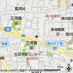 東京都荒川区荒川4丁目2周辺の地図