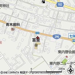 千葉県富里市七栄299-18周辺の地図