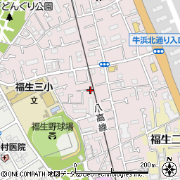 東京都福生市福生2411-14周辺の地図