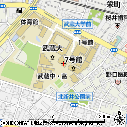 武蔵大学 学生食堂周辺の地図