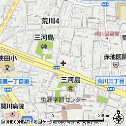 東京都荒川区荒川4丁目3周辺の地図
