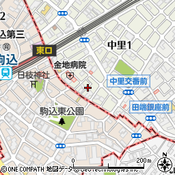 東京都北区中里1丁目3周辺の地図