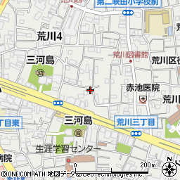 東京都荒川区荒川4丁目2-15周辺の地図