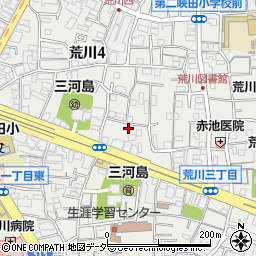 東京都荒川区荒川4丁目2-12周辺の地図