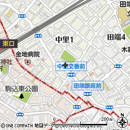 東京都北区中里1丁目11周辺の地図