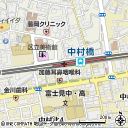 うさちゃんクリーニング　エミオ中村橋店周辺の地図