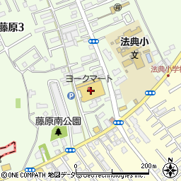 ヨークマート藤原店周辺の地図