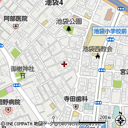東京都豊島区池袋3丁目62-8周辺の地図