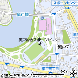 葛飾区奥戸総合スポーツセンター周辺の地図