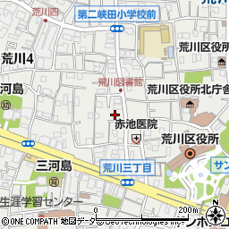 東京都荒川区荒川4丁目23-17周辺の地図