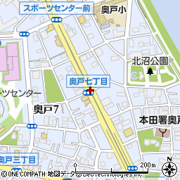 奥戸７周辺の地図