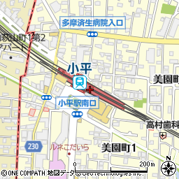 東京都小平市周辺の地図