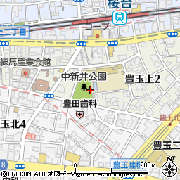 中新井公園トイレ周辺の地図