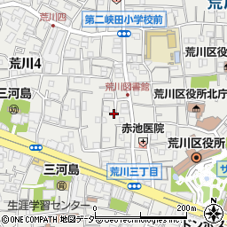 東京都荒川区荒川4丁目23周辺の地図