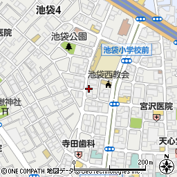 東京都豊島区池袋4丁目3-4周辺の地図