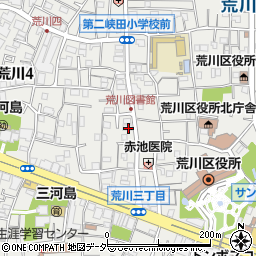 東京都荒川区荒川4丁目23-16周辺の地図