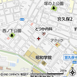 くすりの福太郎宮久保店周辺の地図