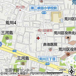 東京都荒川区荒川4丁目23-11周辺の地図