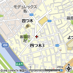 東京都葛飾区四つ木3丁目6-2周辺の地図